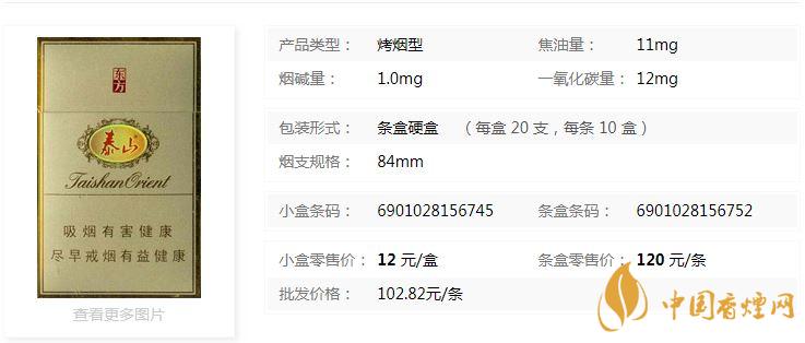 泰山東方硬盒多少錢一盒價格？泰山東方香煙價格表圖2020