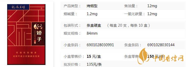 嬌子硬龍鳳經(jīng)典多少錢(qián)一包 嬌子硬龍鳳經(jīng)典香煙價(jià)目表一覽